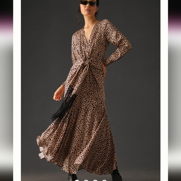 Delfi Collective V-Neck Knot-Front Dress - Picture 4 of 11